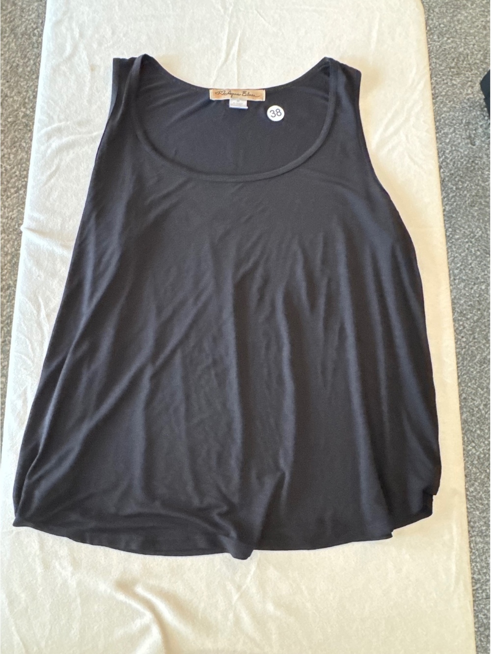 Aqua Blues black sleeveless tank top size 2X
